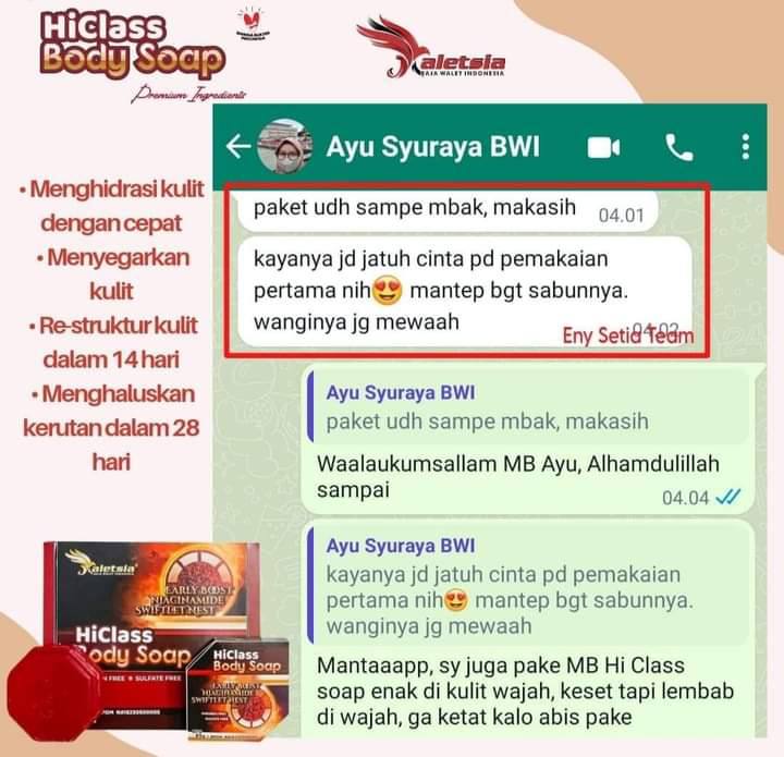 Testimoni HiClass Body Soap