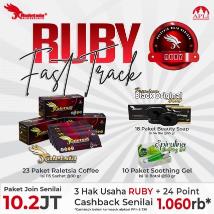 Paket Join Member Bisnis Raletsia-Fast Track RUBY 3HU-